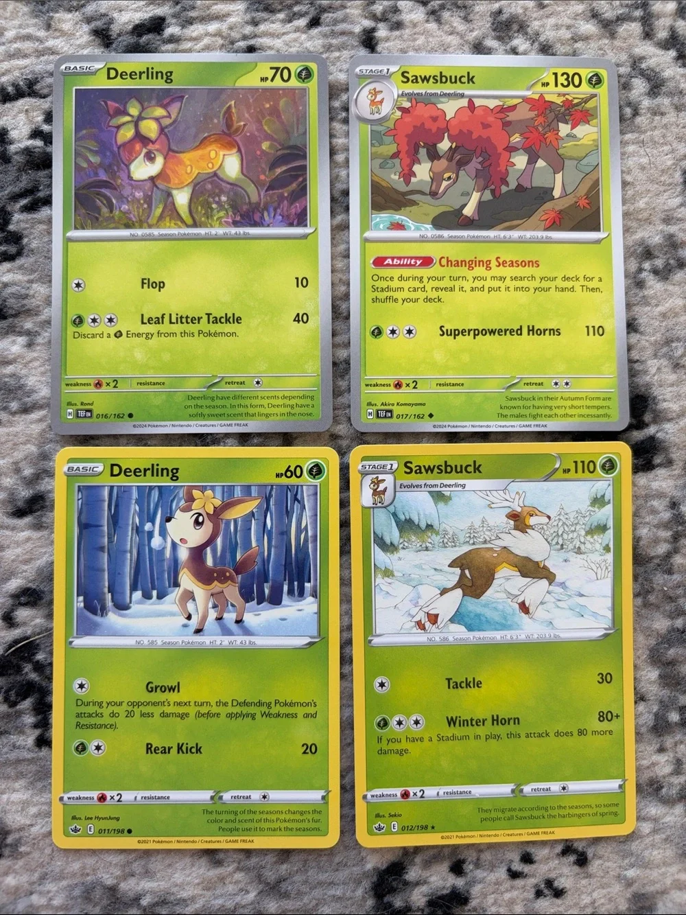 Deerling & Sawsbuck Evolution Lot | Temporal Forces + Chilling Reign | ✨5/$25